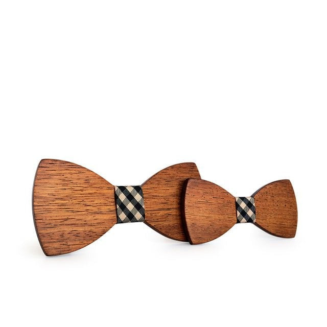 Noeud Papillon Bois Père Fils - Ambre M74