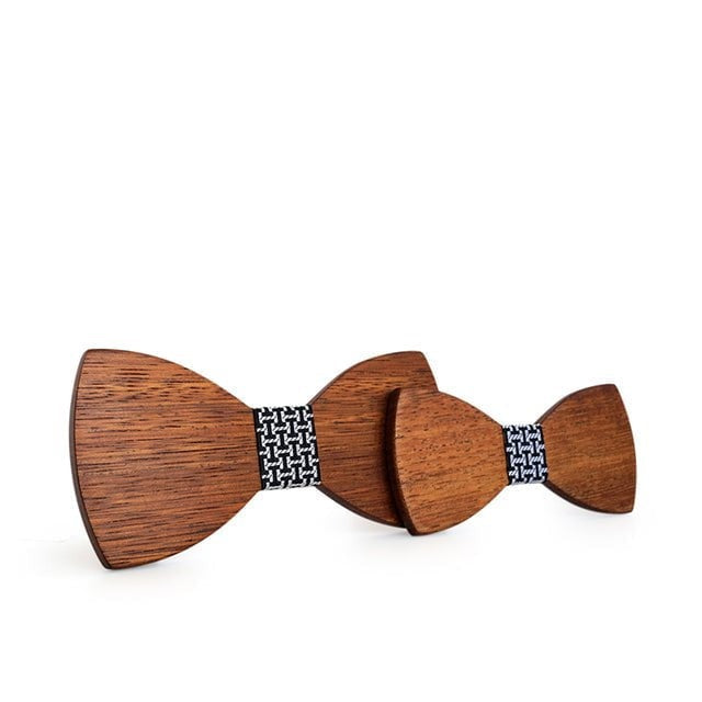 Noeud Papillon Bois Père Fils - Ambre M75