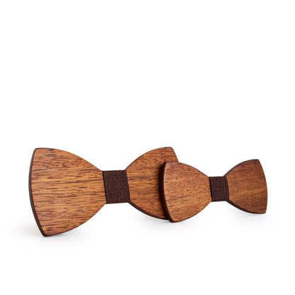 Noeud Papillon Bois Père Fils - Ambre M77