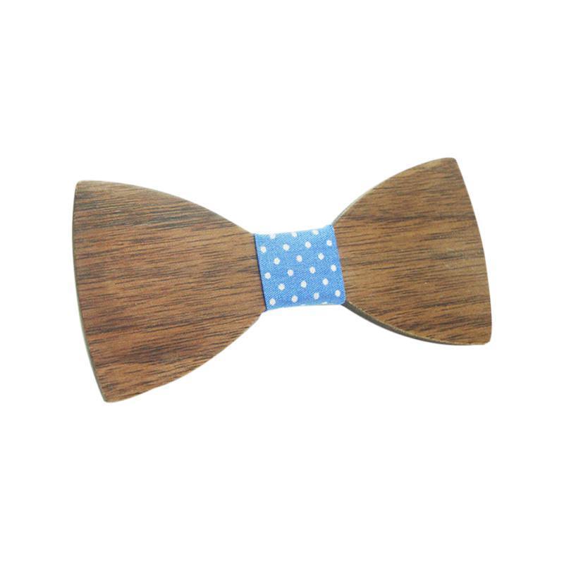 Noeud Papillon en Bois Enfant - Boryana Bleu
