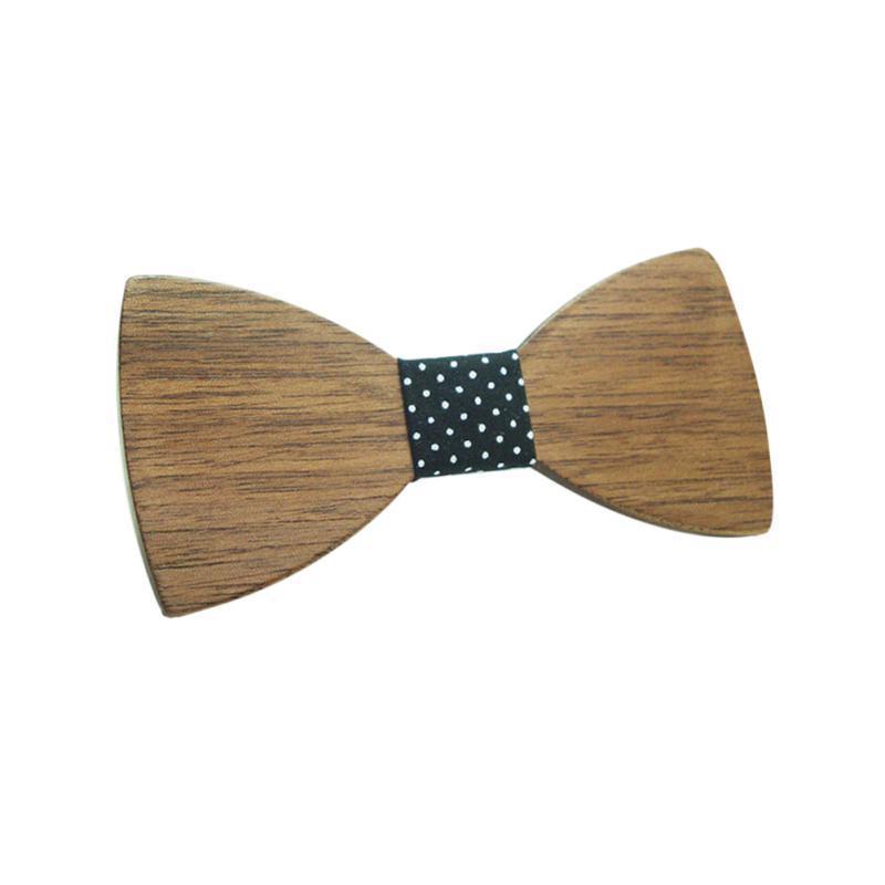 Noeud Papillon en Bois Enfant - Boryana Noir