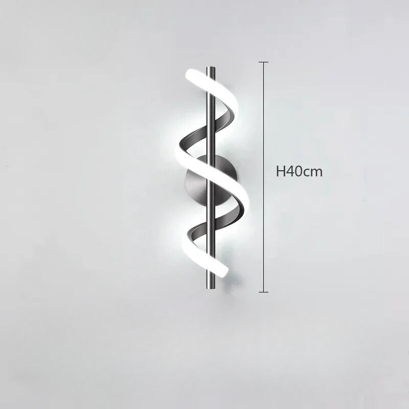 Lampe de chevet Murale Spirale LED Luxueuse
