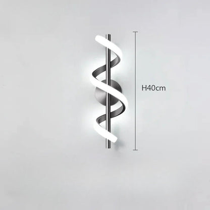 Lampe de chevet Murale Spirale LED Luxueuse