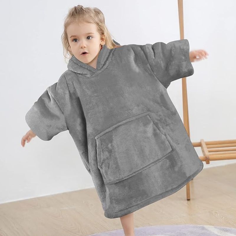 Sweat Plaid Enfant Gris