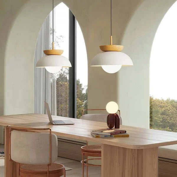 Suspension Nordic en Bois Mi-Dur – Lampe Moderne et Élégante