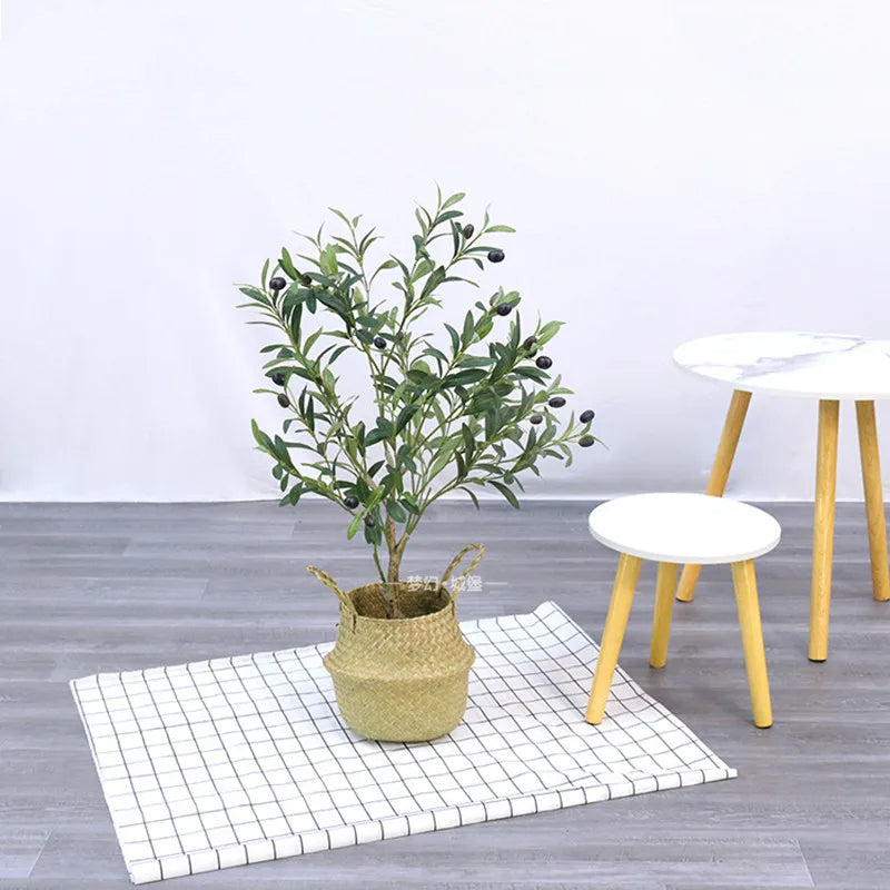 Olivier Artificiel en Pot avec Panier Décoratif