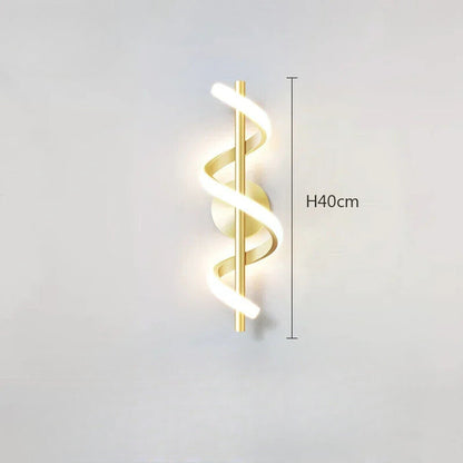 Lampe de chevet Murale Spirale LED Luxueuse