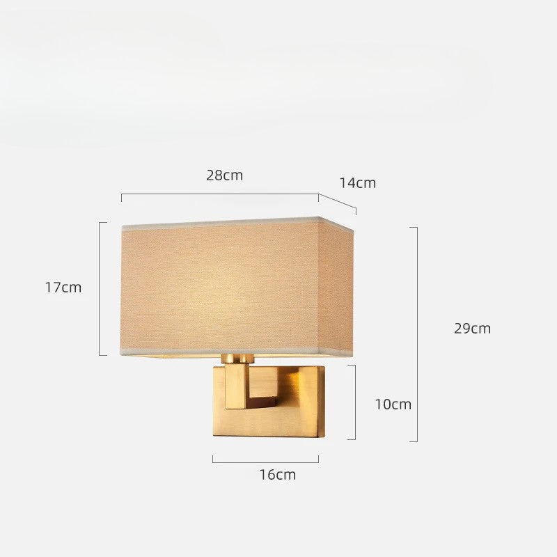 Lampe de chevet Murale avec Abat-Jour en Tissu