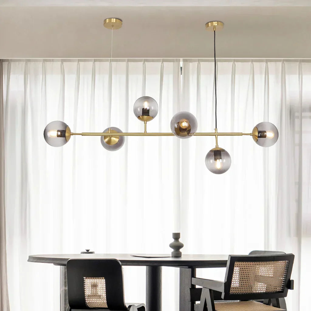 Suspension Orb - Lampe Moderne avec Boules en Verre, Design Élégant en Or ou Noir