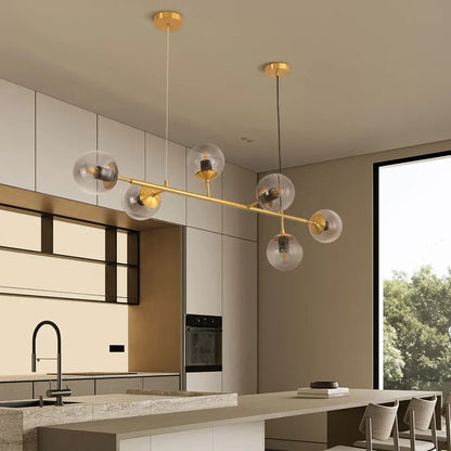 Suspension Orb - Lampe Moderne avec Boules en Verre, Design Élégant en Or ou Noir