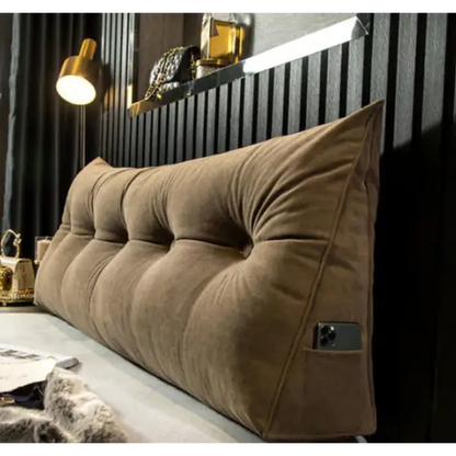 Oreiller compensé - Confort de luxe pour un sommeil réparateur Marron / Petit– (100 cm x 50 20 cm)