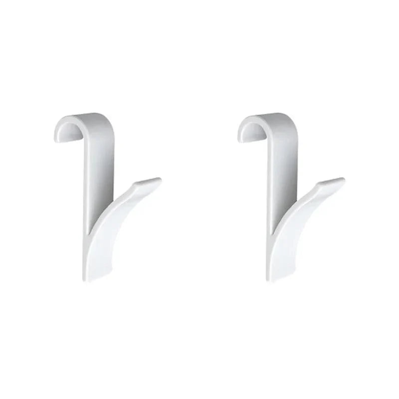 Organisateur de rangement pour radiateur de salle de bain blanc transparent - Coat Hook Eco-Friendly White 2 pcs