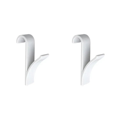 Organisateur de rangement pour radiateur de salle de bain blanc transparent - Coat Hook Eco-Friendly White 2 pcs