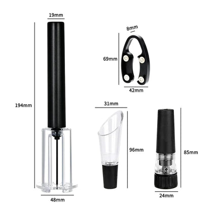 Ouvre-bouteille à vin sous pression air Pompe Vacuum Liège en Acier Inoxydable - Accessoire Cave à Vin