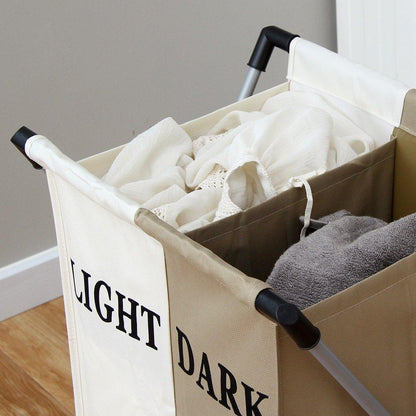 Panier à Linge 2 Compartiments Style Java