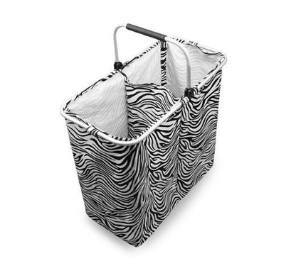 Panier à Linge 2 Compartiments Trieur Zèbre