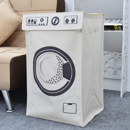 Panier à Linge Avec Couvercle Beige Machine