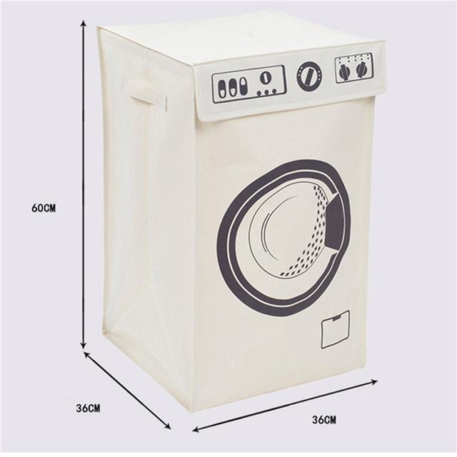 Grand Panier de Linge Avec Couvercle Beige 