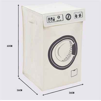 Grand Panier de Linge Avec Couvercle Beige 