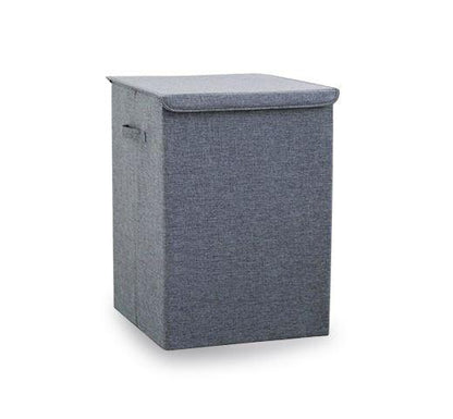 Panier Linge Couvercle en Lin Gris taille M