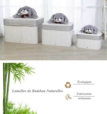 Panier à Linge Bambou Bébé Blanc