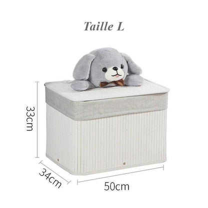 Panier à Linge Bambou Bébé Blanc