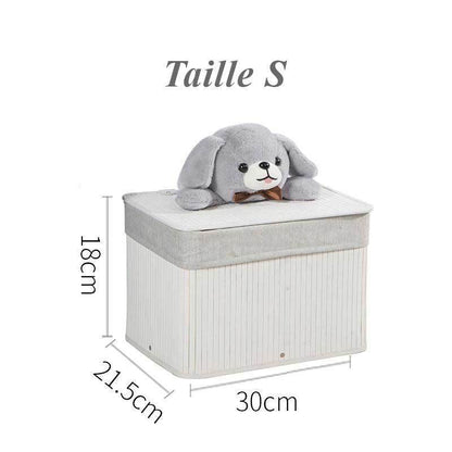 panier à linge bambou bébé ourson taille S