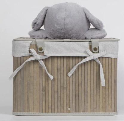 Panier à Linge Bambou Bébé Gris