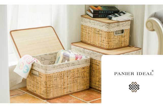 Panier à Linge Bambou Déco Nosco