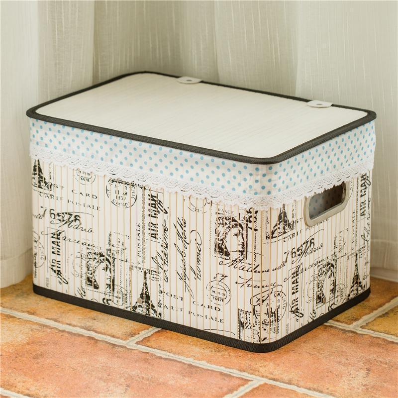 Panier à Linge Bambou Rectangulaire Style Paris