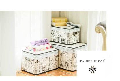 Panier à Linge Bambou Rectangulaire Style Paris