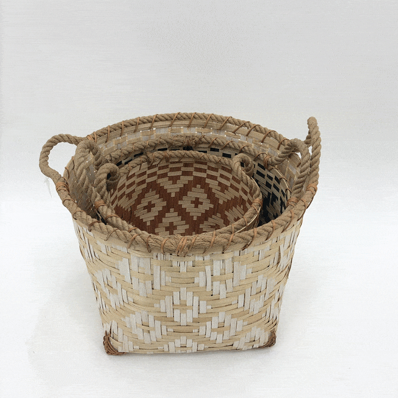 Panier à Linge Bambou Tressé Salle De Bain Saigon