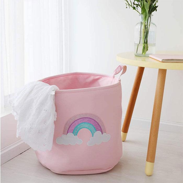 Panier à Linge Bébé Arc en Ciel