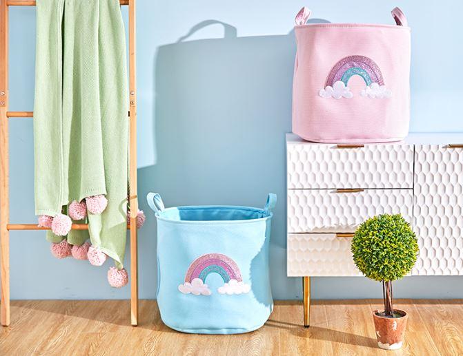 Panier à Linge Bébé Arc en Ciel