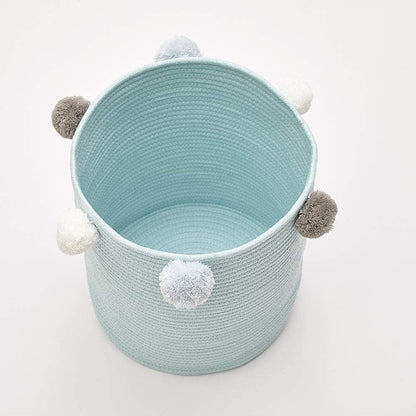Panier à Linge Bébé Bleu Pastel