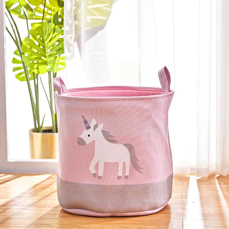 Panier à Linge bébé Chambre Fille Rose