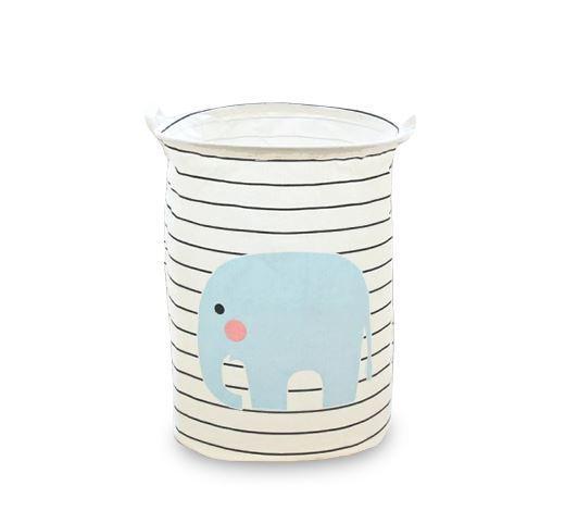 Panier à Linge Bébé Éléphant Bleu