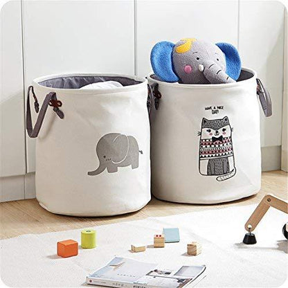 Panier à Linge Bébé Éléphant Gris