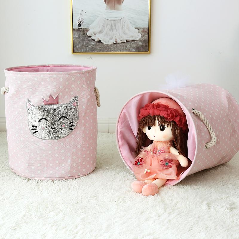 Panier à Linge Bébé Fille Rose