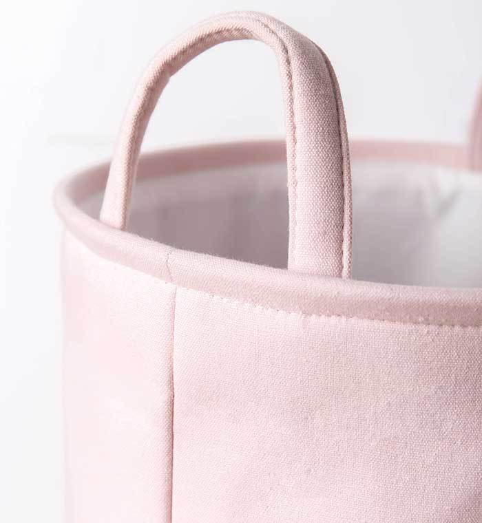 Panier à Linge Bébé Fille Rose Ours Souriant