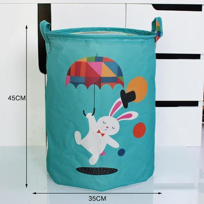 panier linge  pour bébé lapin bleu