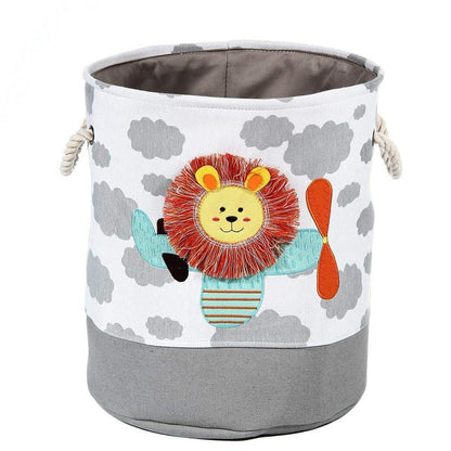 Panier à Linge Bébé Lion Gris