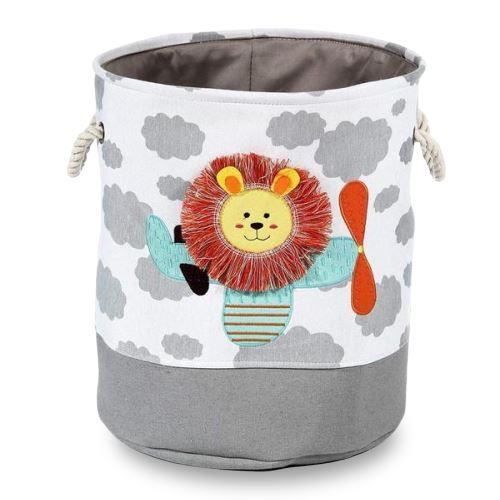 Panier à Linge Bébé Lion Gris