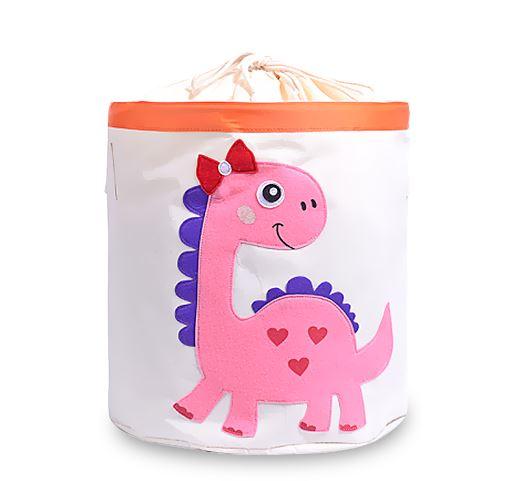Panier à Linge bébé Petit Dino Rose