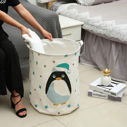 Panier à Linge bébé Pingouin Mignon