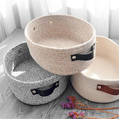 Panier à Linge Bébé Rangement en Coton
