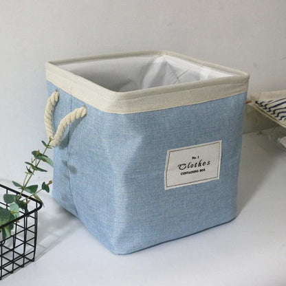 Panier à Linge Contemporain Bleu Pastel