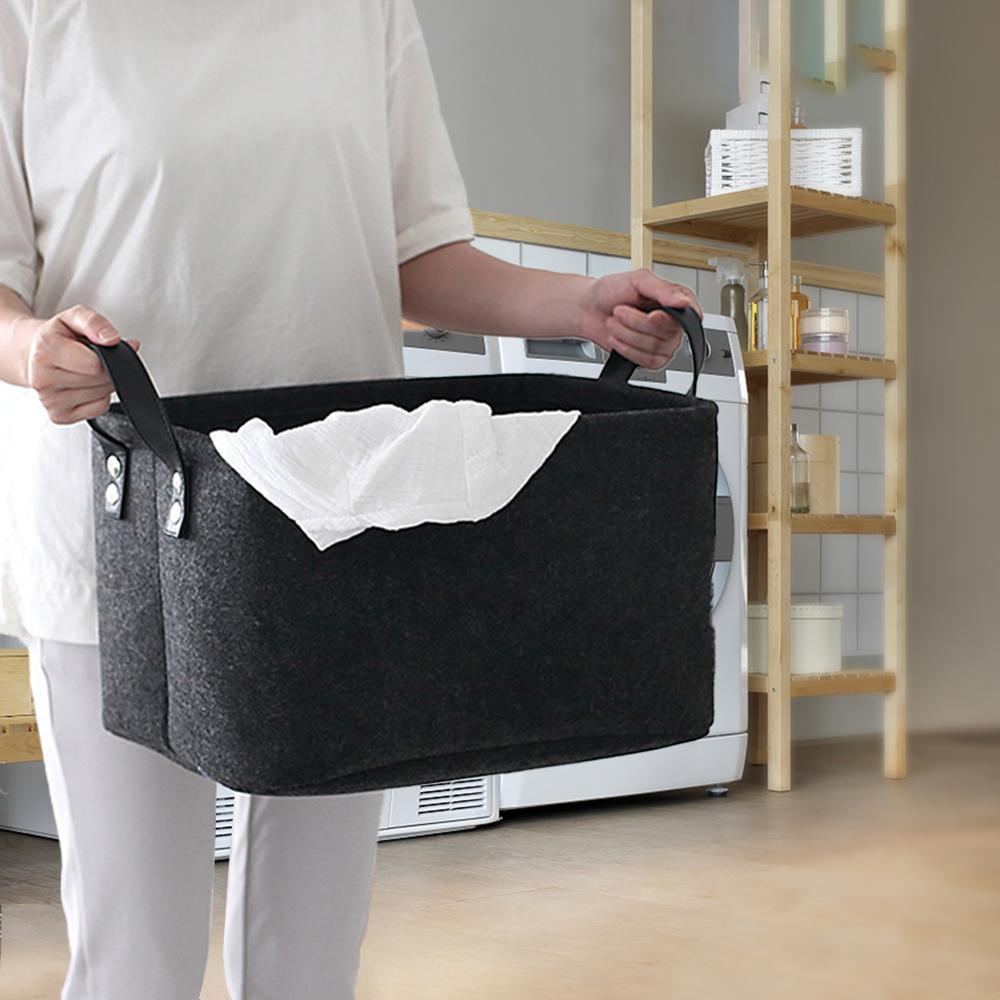 Panier à Linge Contemporain en Feutrine