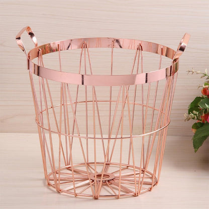 Panier à Linge Design Acier Rose Glossy