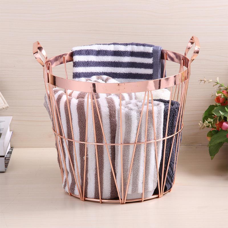 Panier à Linge Design Acier Rose Glossy